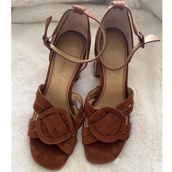 Splendid brown suede sandal heel - Picture 4 of 8